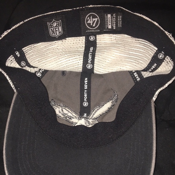 Eagles Hat - OSFA - Grey/Cream - Picture 3 of 3